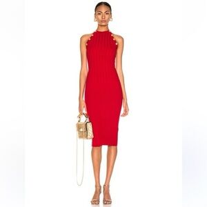 Balmain Red Sleeveless Dress